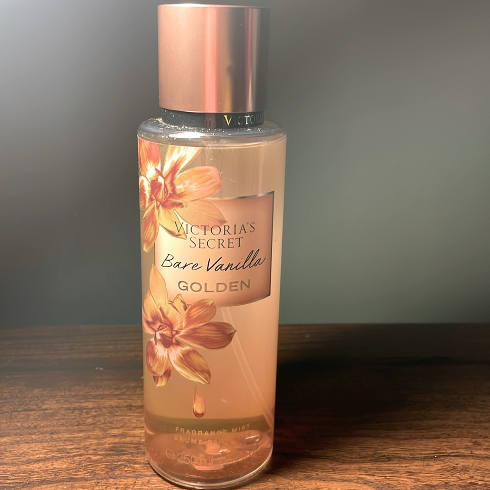 VICTORIAS SECERT BARE VANILLA GOLDEN BODY MIST FULL 8.0oz🤩🍨🍦🧋☕️